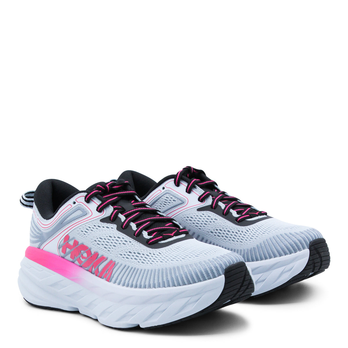 GREY AND PINK BONDI 7 SNEAKERS