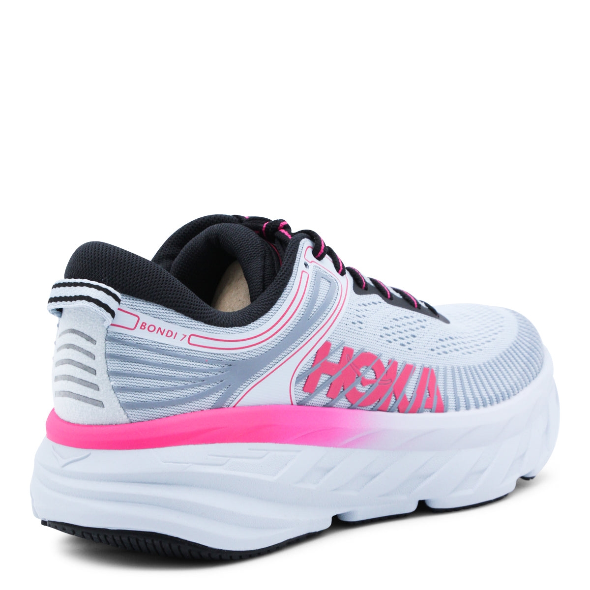 GREY AND PINK BONDI 7 SNEAKERS