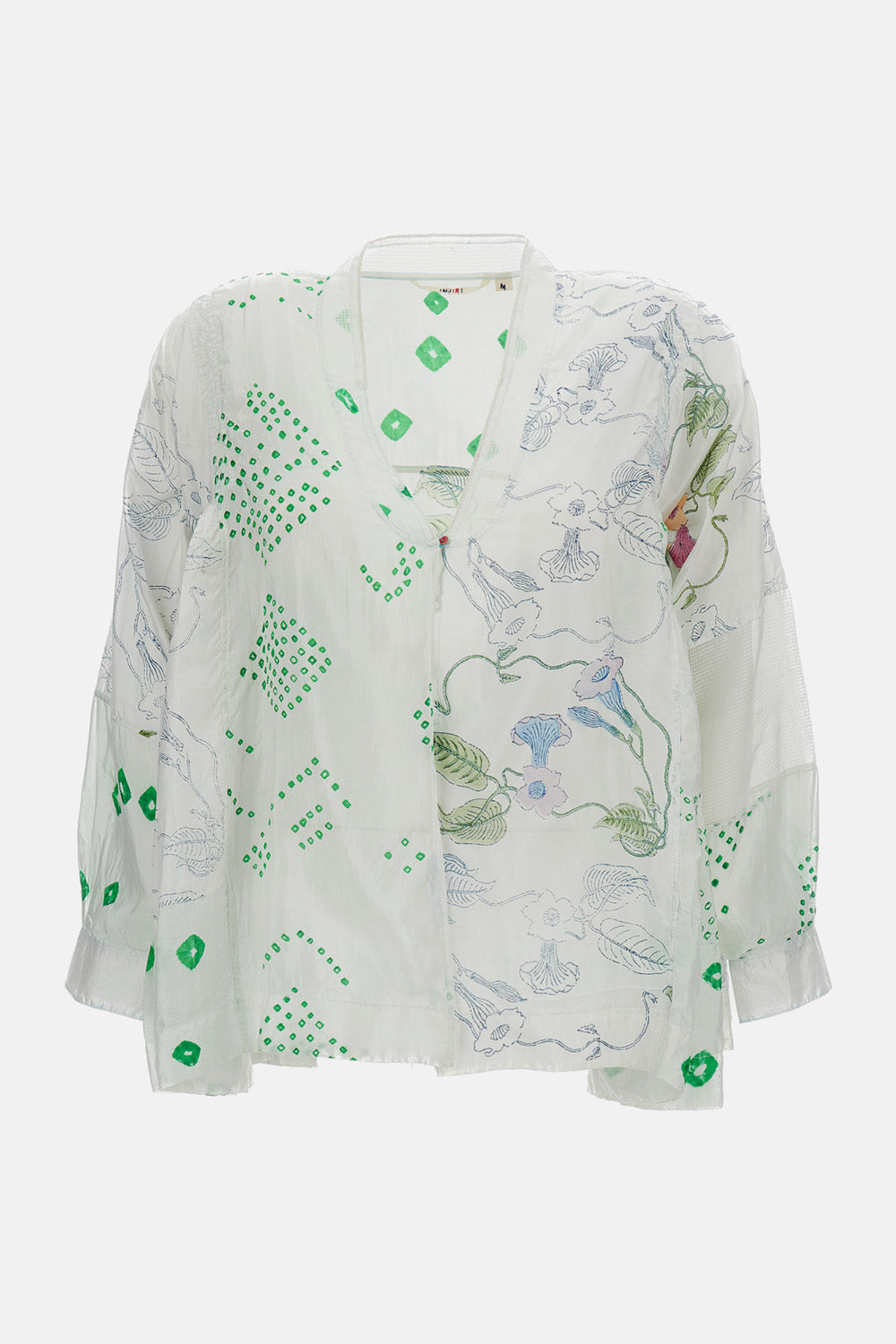V NECK SILK SHIRT