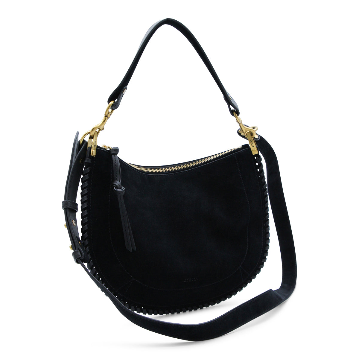 BLACK LEATHER SHOULDER BAG