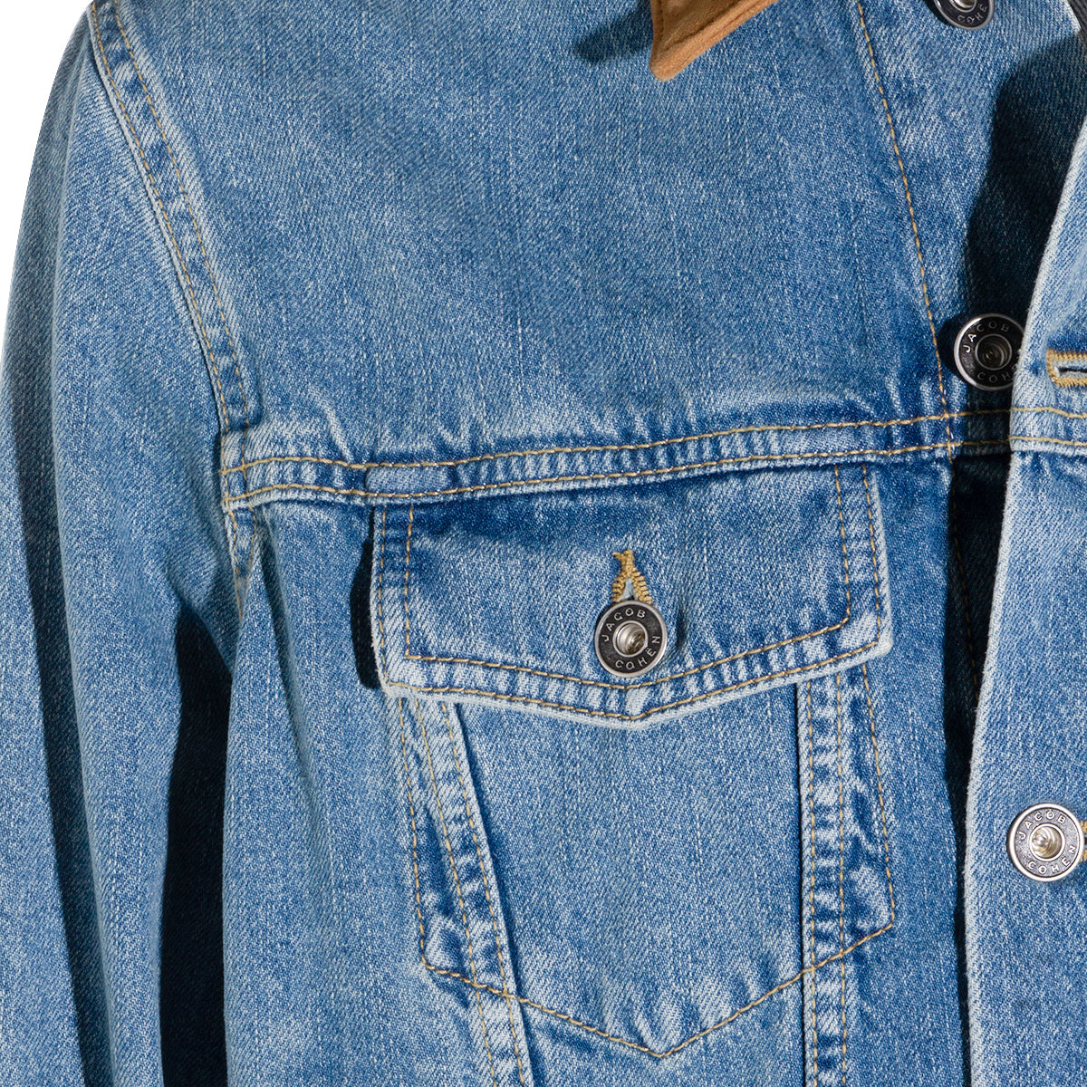 LIGHT BLUE COTTON DENIM JACKET