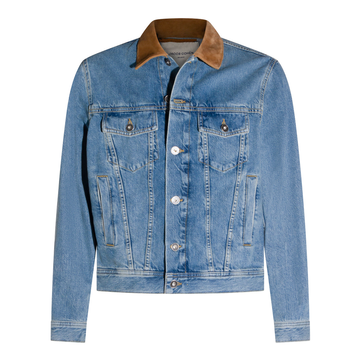 LIGHT BLUE COTTON DENIM JACKET