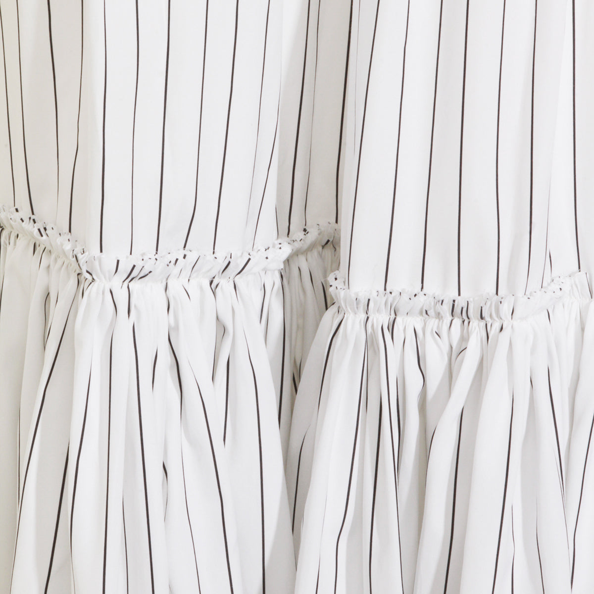 WHITE COTTON MIDI SKIRT