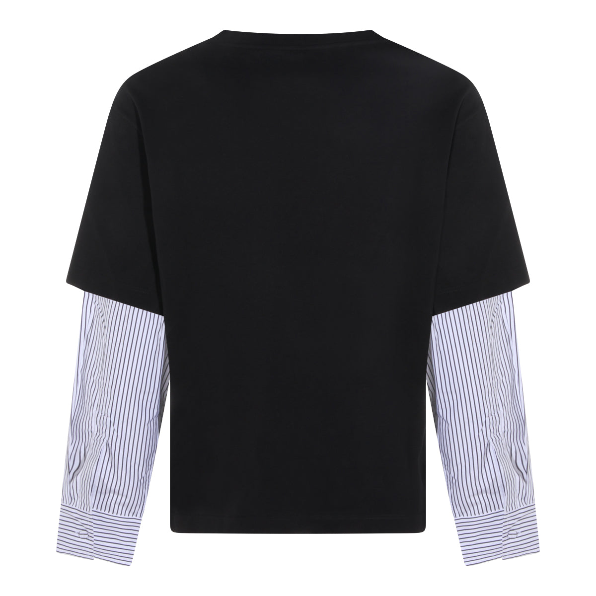BLACK AND WHITE COTTON T-SHIRT
