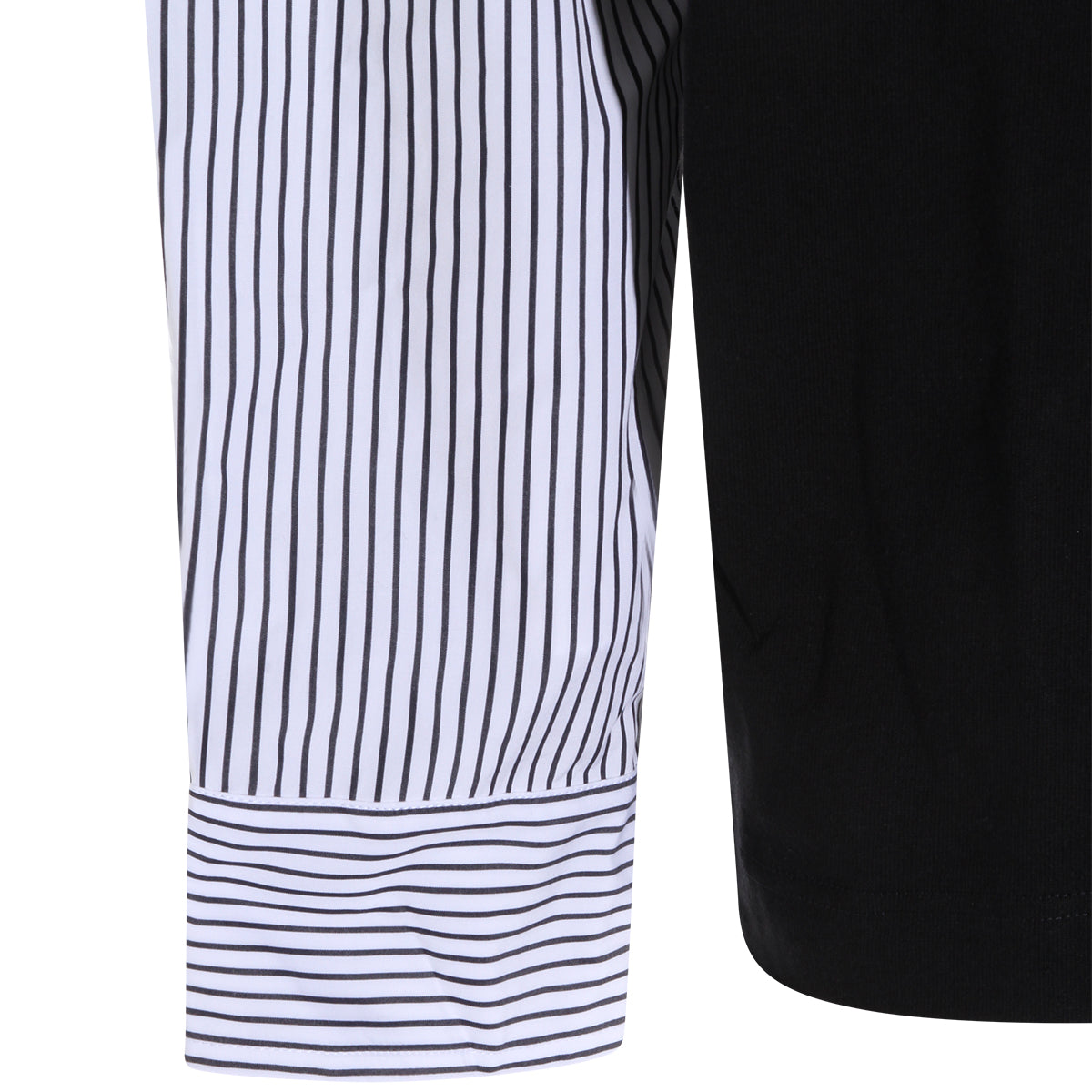 BLACK AND WHITE COTTON T-SHIRT