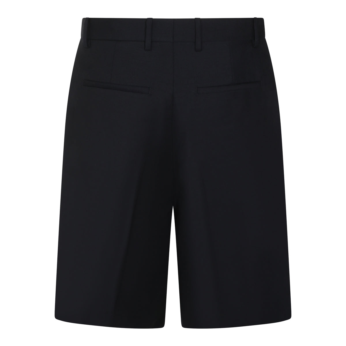 DARK BLUE WOOL SHORTS