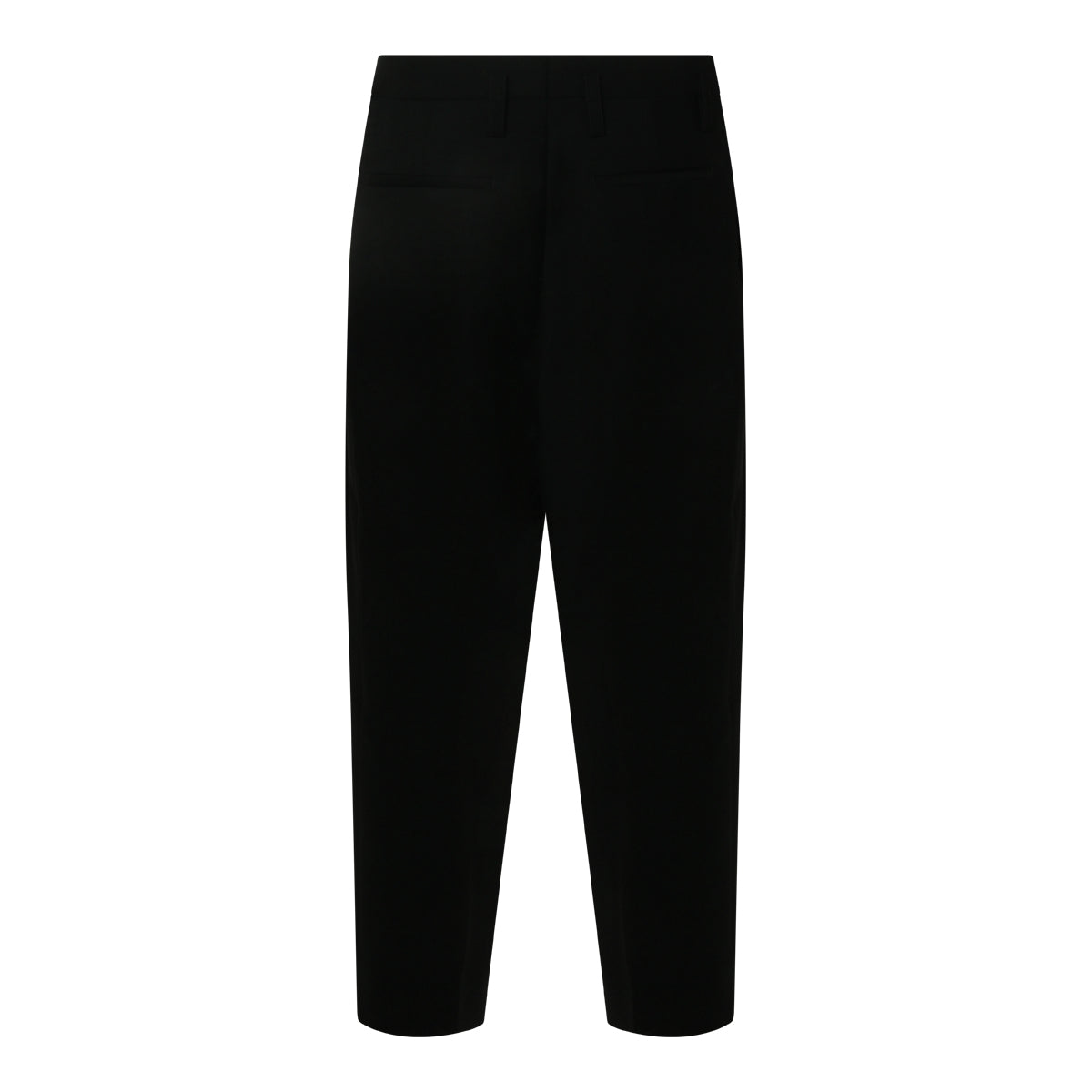 BLACK VIRGIN WOOL AND MOHAIR PANTS