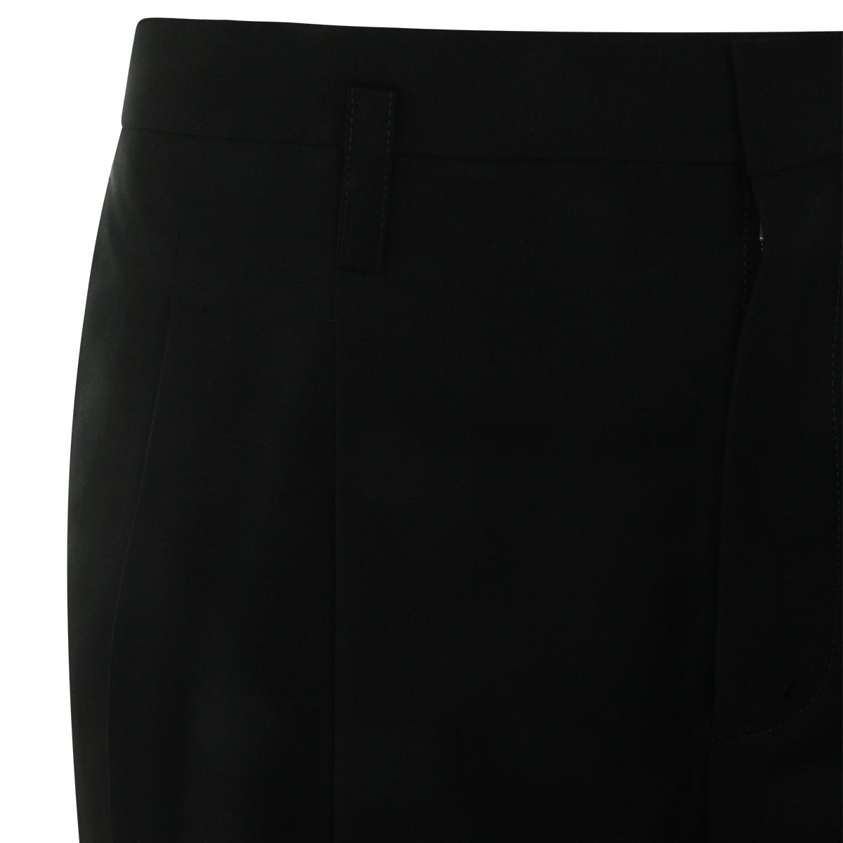 BLACK VIRGIN WOOL AND MOHAIR PANTS