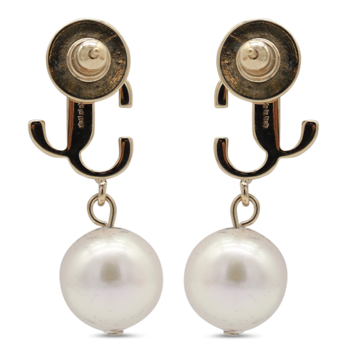 GOLD TONE BRASS EARRINGS