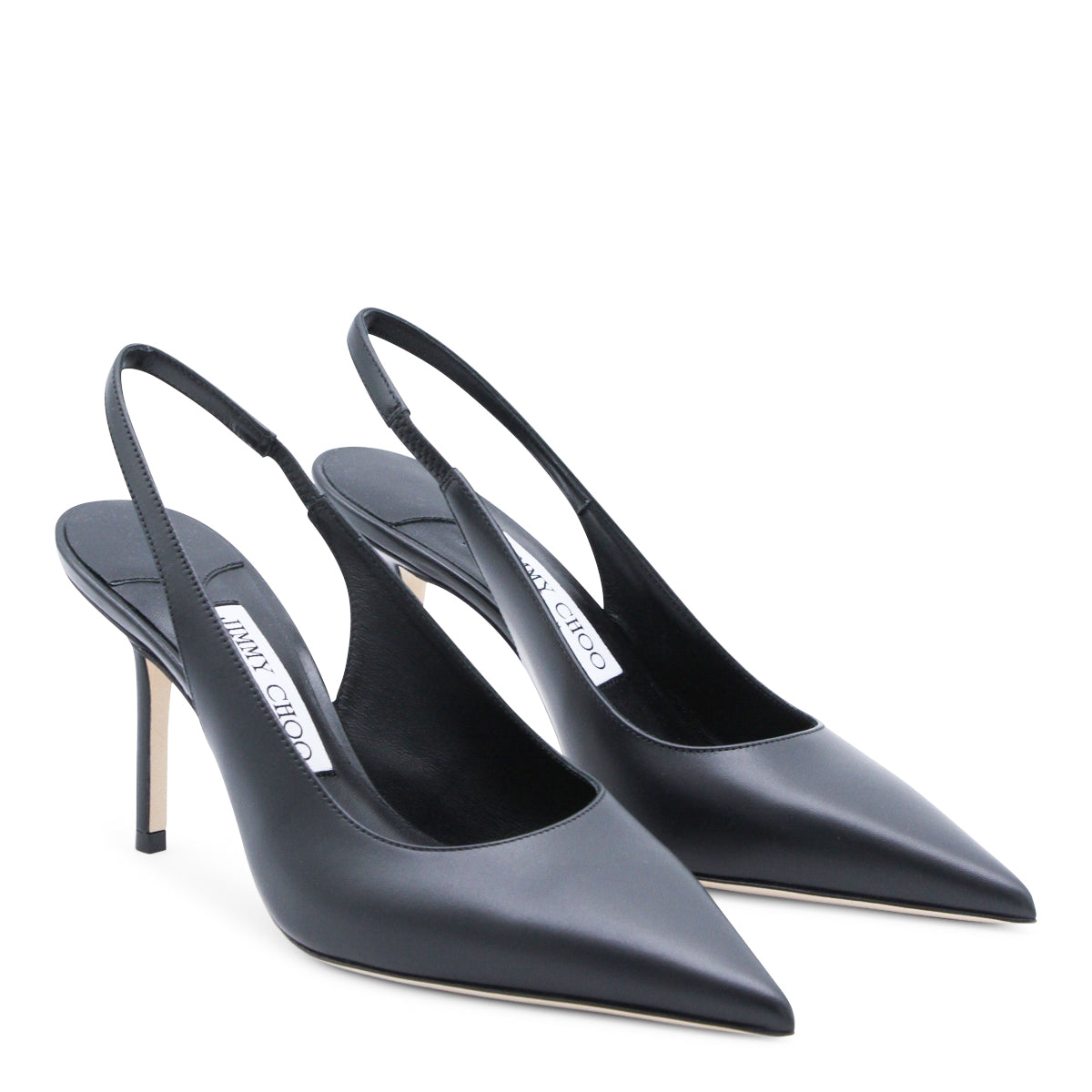 BLACK LEATHER PUMPS