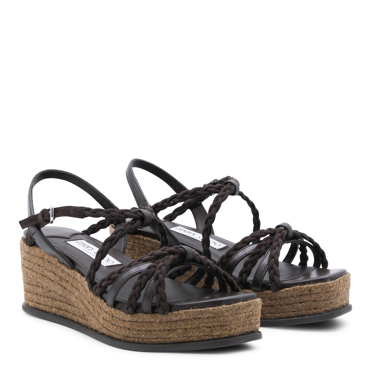 CHOCOLATE LEATHER ESPADRILLAS