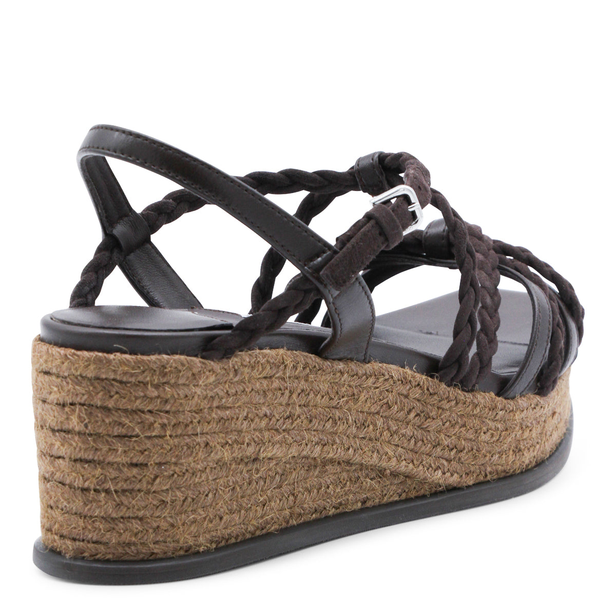 CHOCOLATE LEATHER ESPADRILLAS
