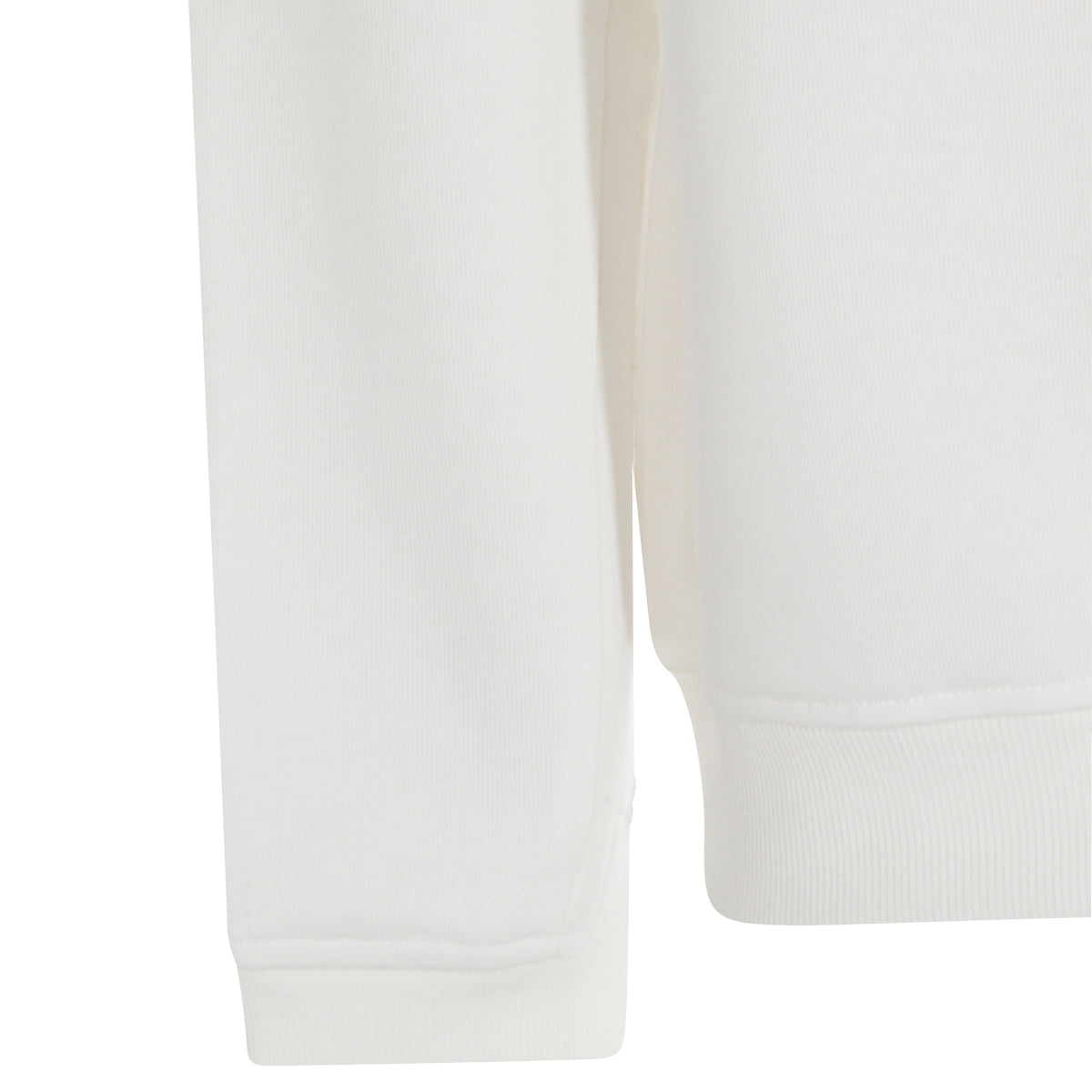 WHITE COTTON SWEATSHIRT