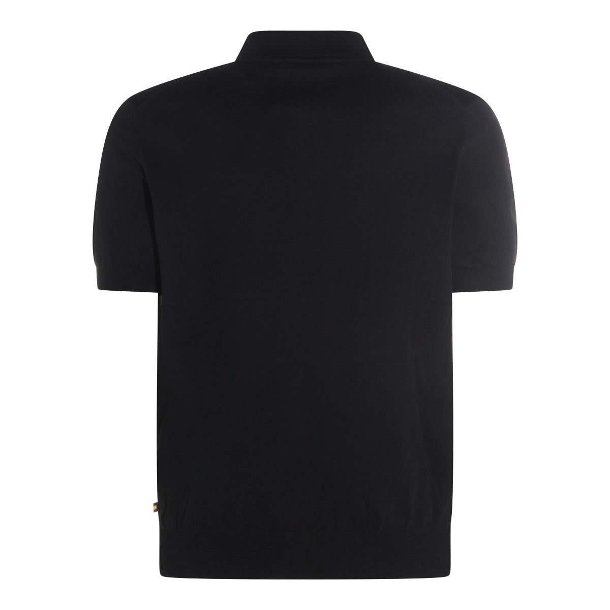 BLACK PURE COTTON POLO SHIRT