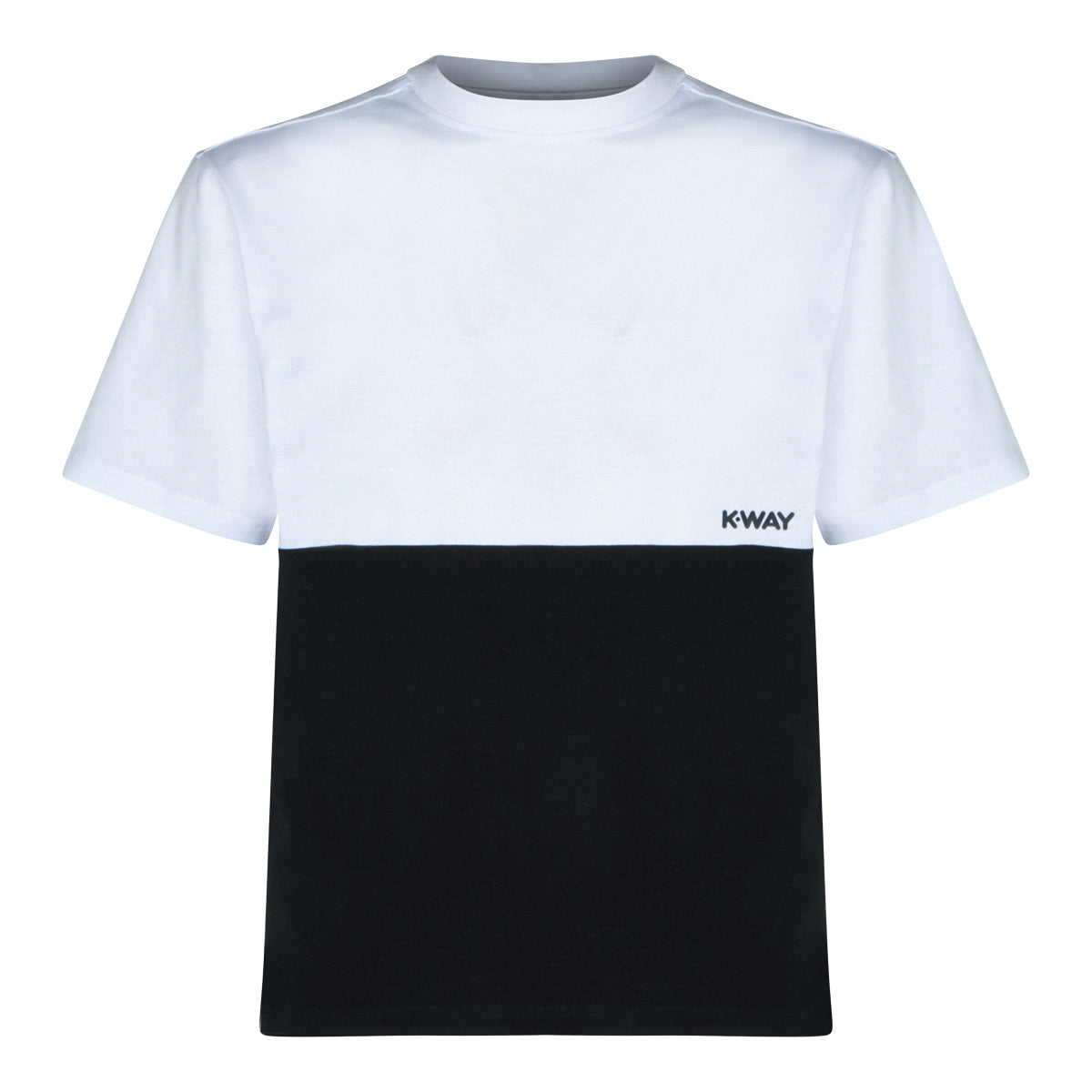 WHITE AND BLACK COTTON T-SHIRT