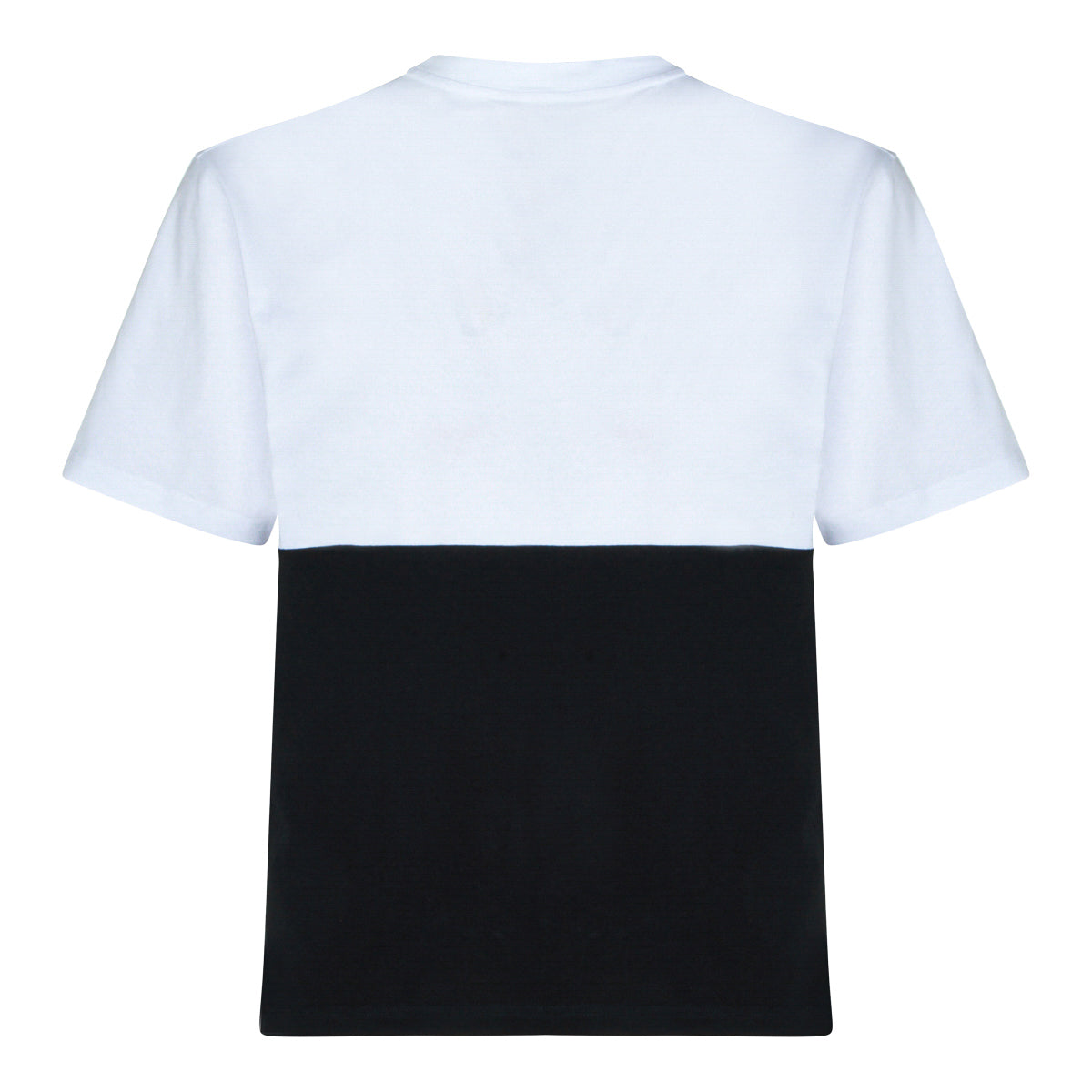 WHITE AND BLACK COTTON T-SHIRT