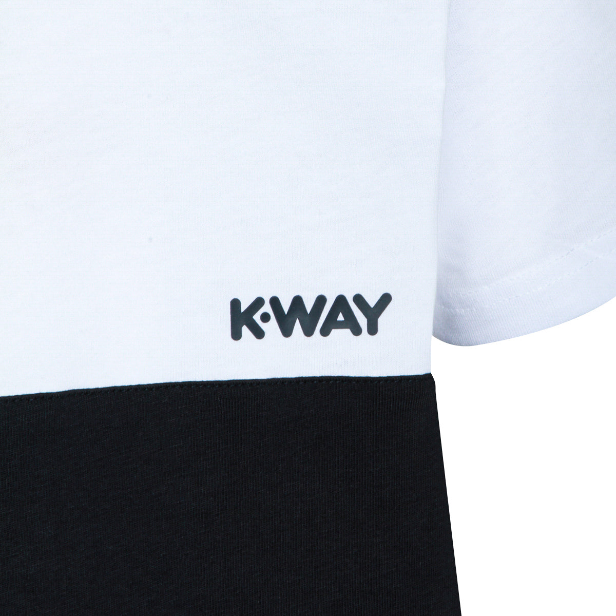 WHITE AND BLACK COTTON T-SHIRT