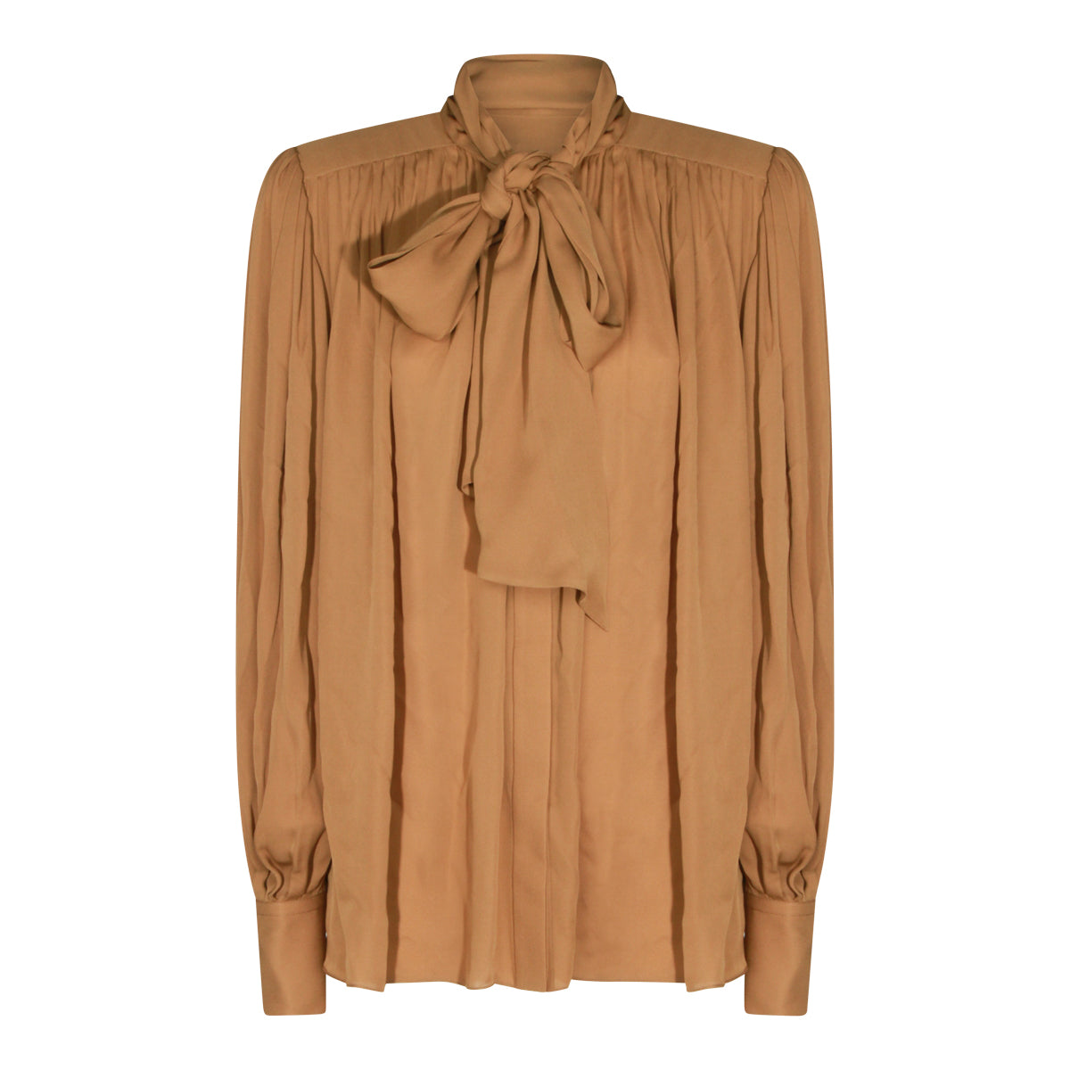 BROWN SILK SHIRT