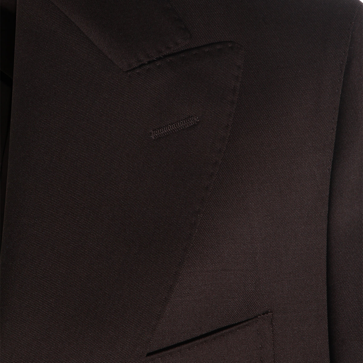 BROWN VIRGIN WOOL SUIT