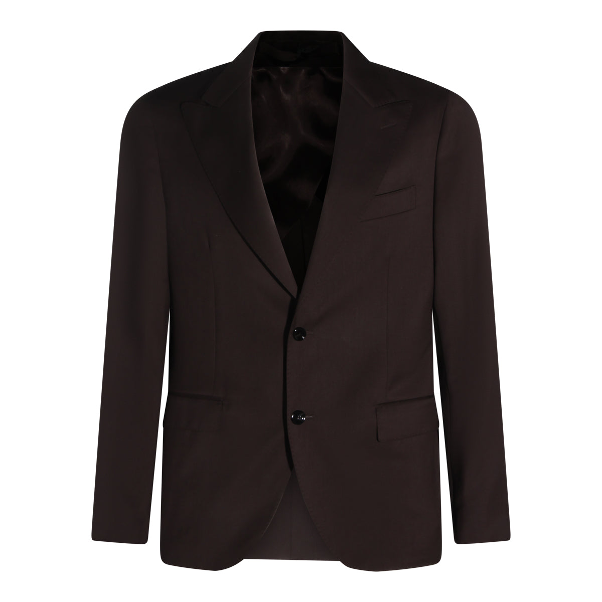 BROWN VIRGIN WOOL SUIT