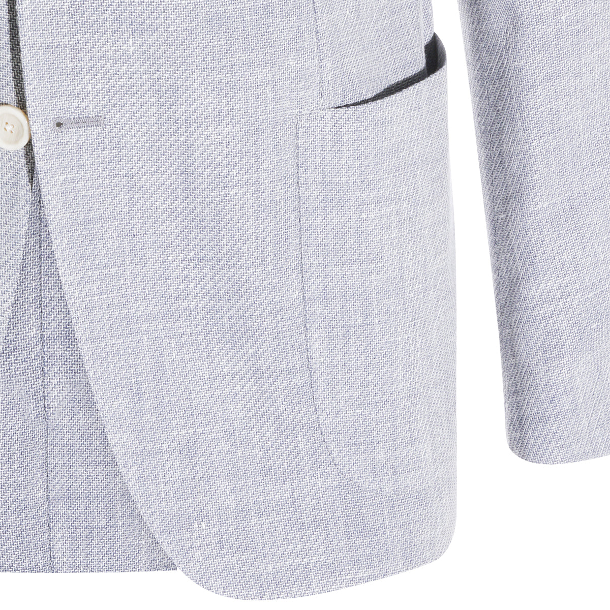 LIGHT BLUE WOOL AND LINEN BLAZER