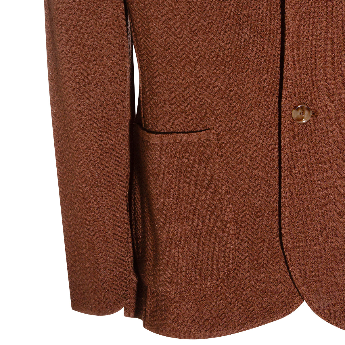 BROWN COTTON BLAZER