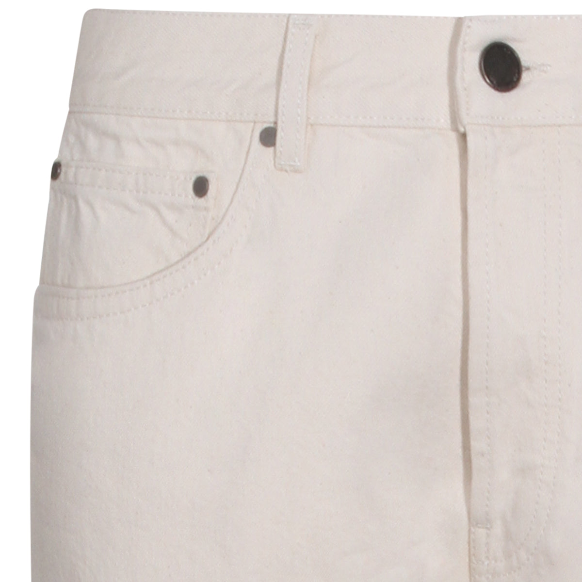 WHITE COTTON JEANS