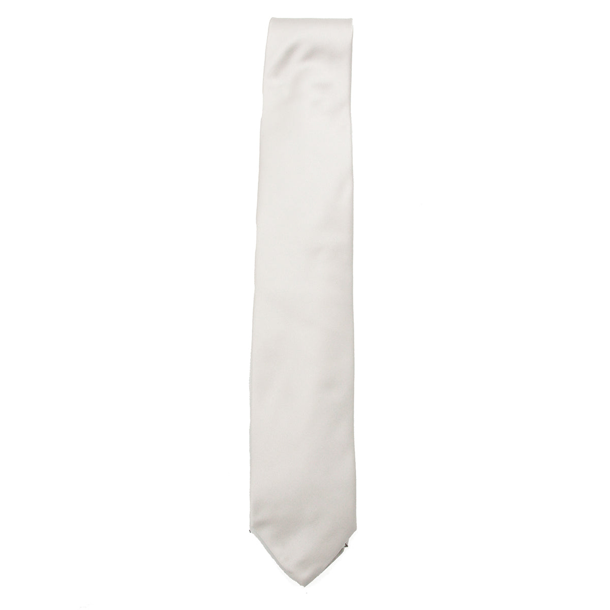 WHITE SILK TIE