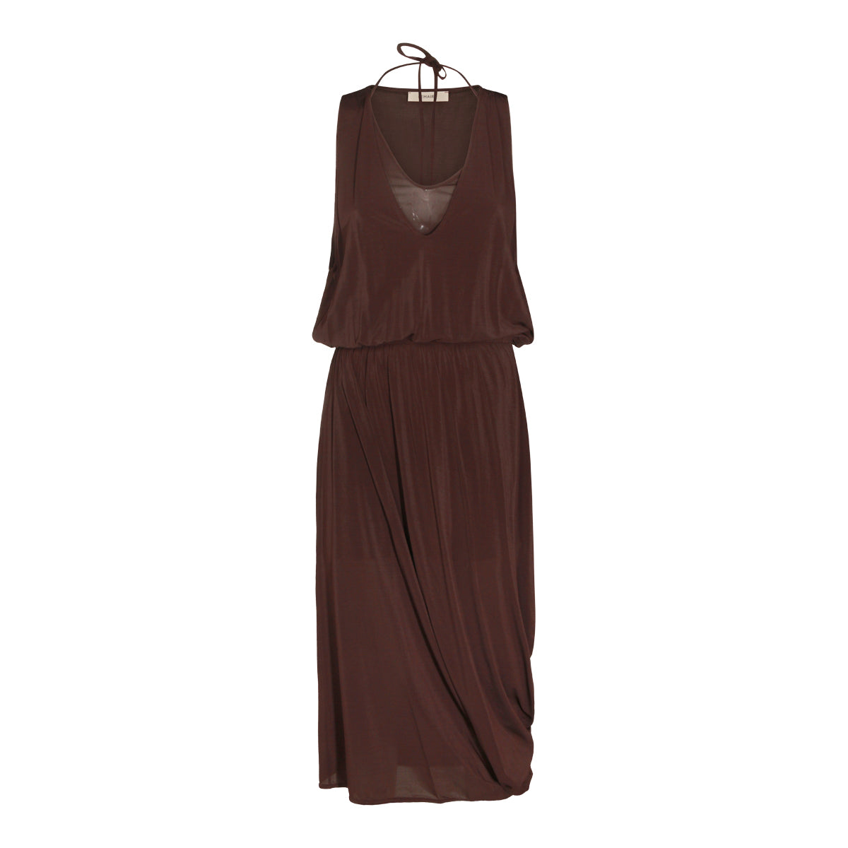 BROWN MIDI DRESS