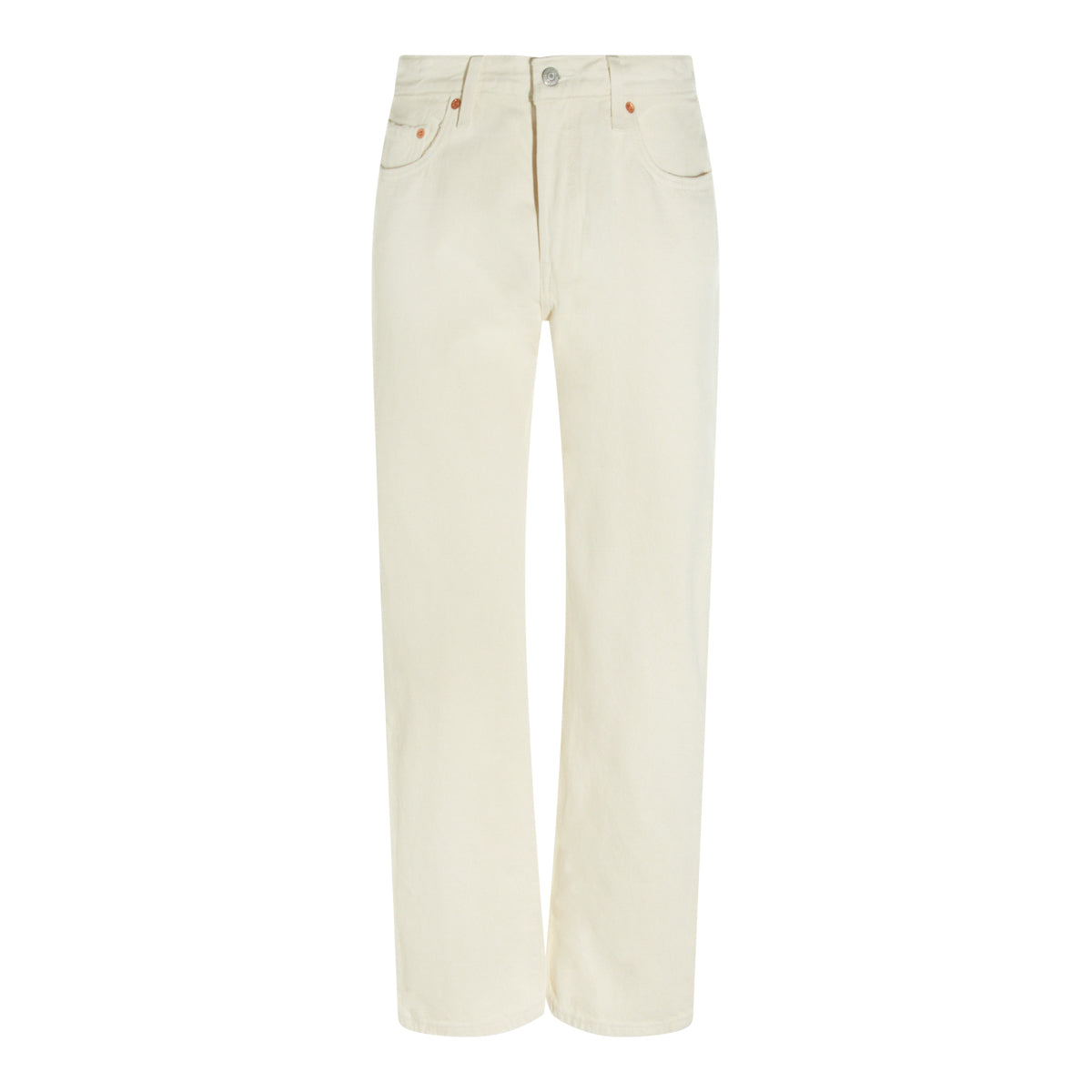 ECRU COTTON 501 DENIM JEANS