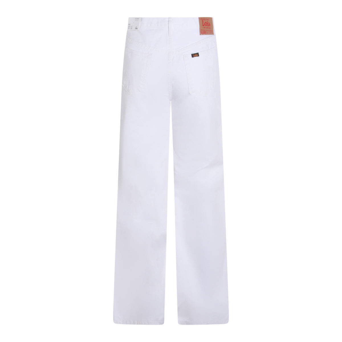 WHITE COTTON LINDSAY PALAZZO JEANS