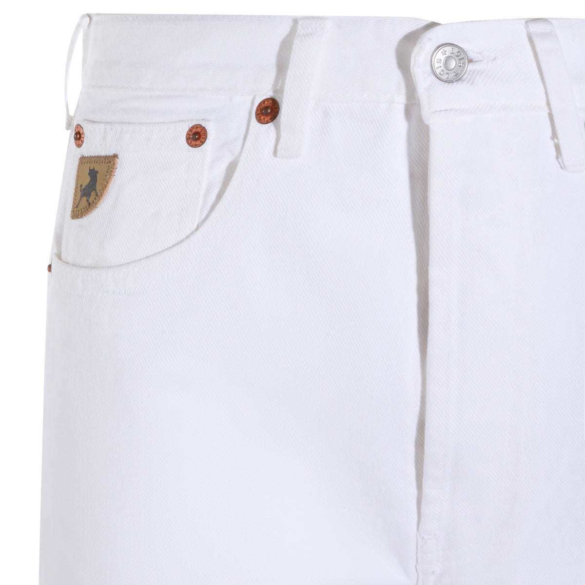 WHITE COTTON LINDSAY PALAZZO JEANS