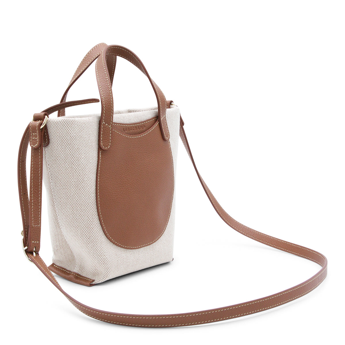 CARAMEL CANVAS AND LEATHER COMPLICE CROSSBODY BAG