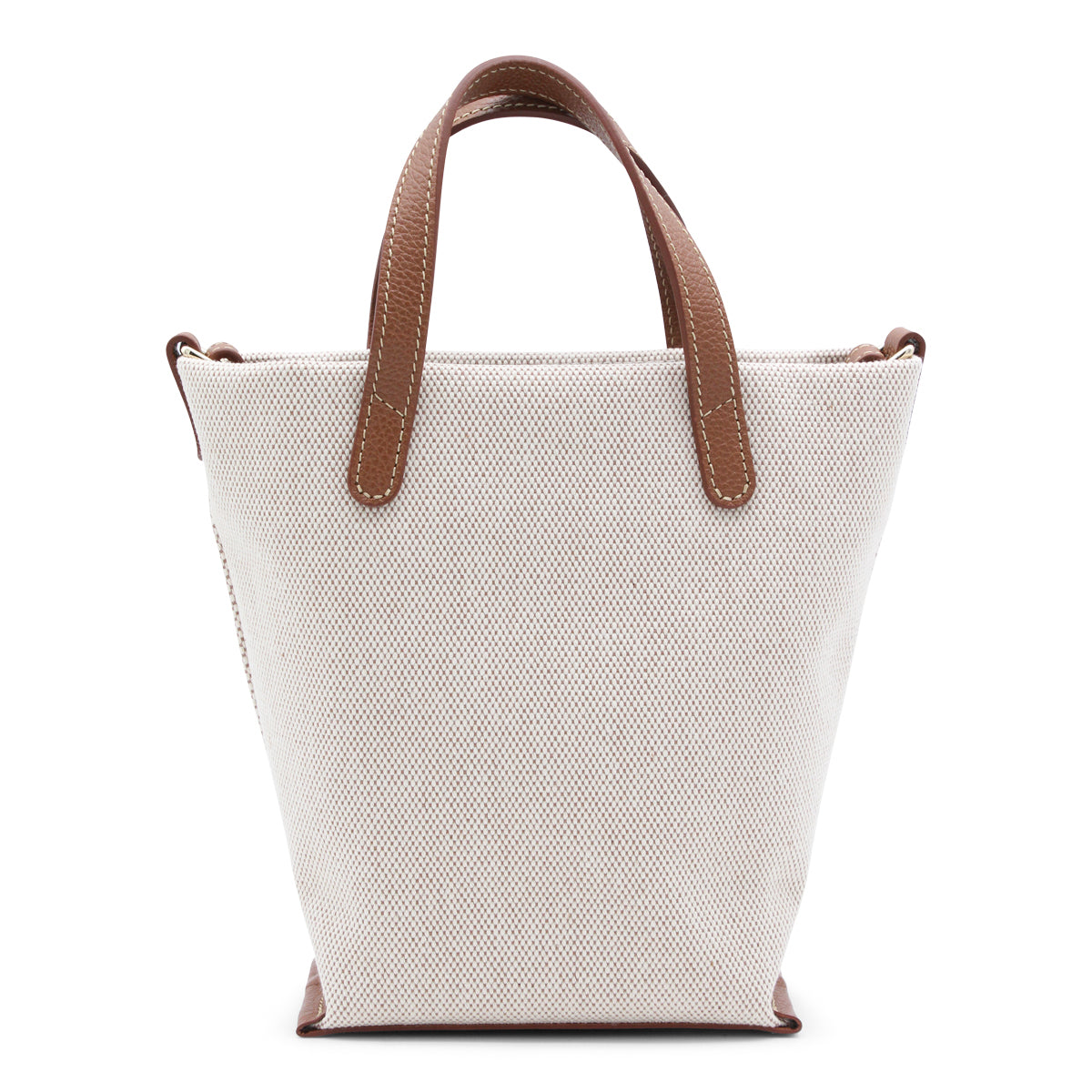 CARAMEL CANVAS AND LEATHER COMPLICE CROSSBODY BAG