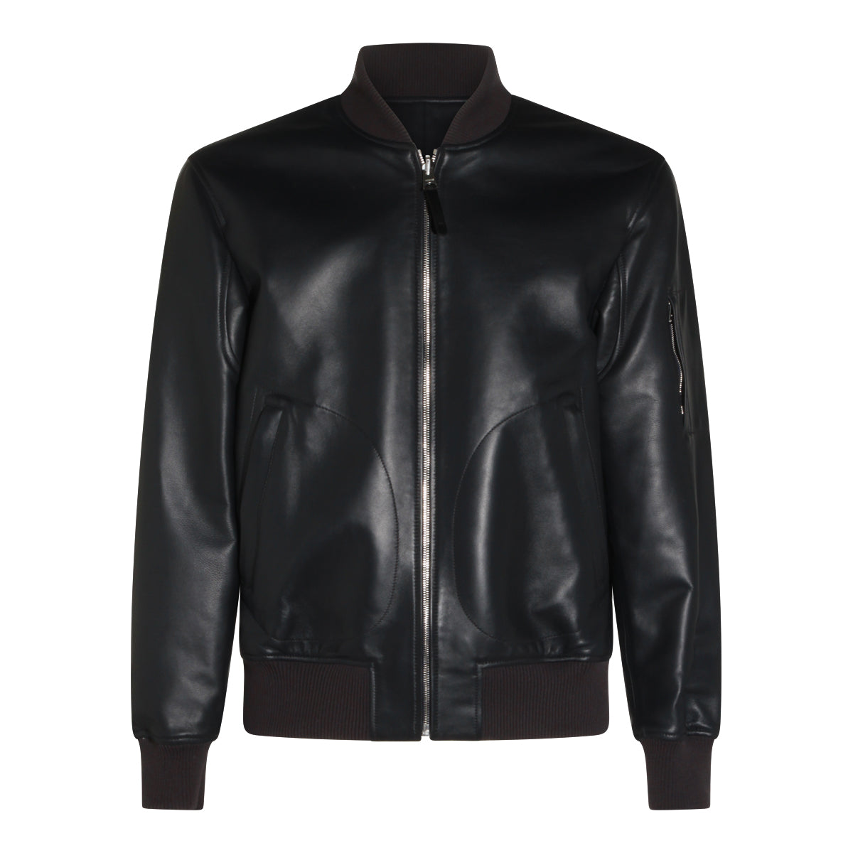 BLACK REVERSIBLE LEATHER JACKET