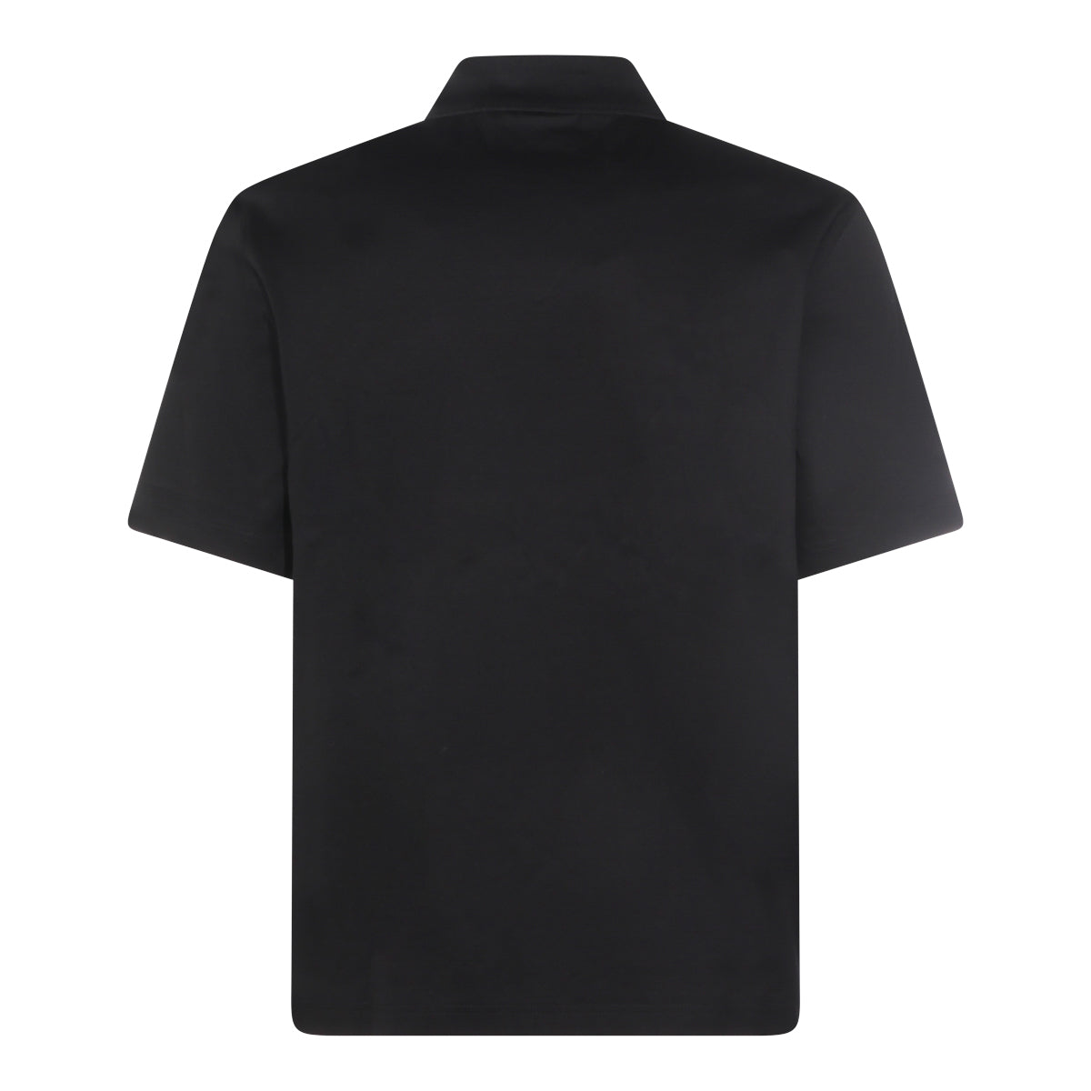BLACK COTTON POLO SHIRT