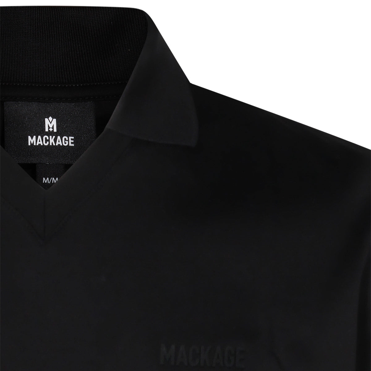 BLACK COTTON POLO SHIRT
