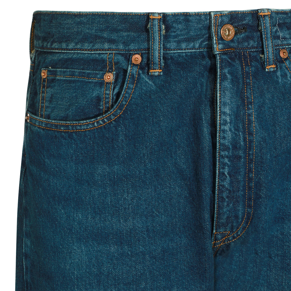 DARK BLUE COTTON DENIM JEANS