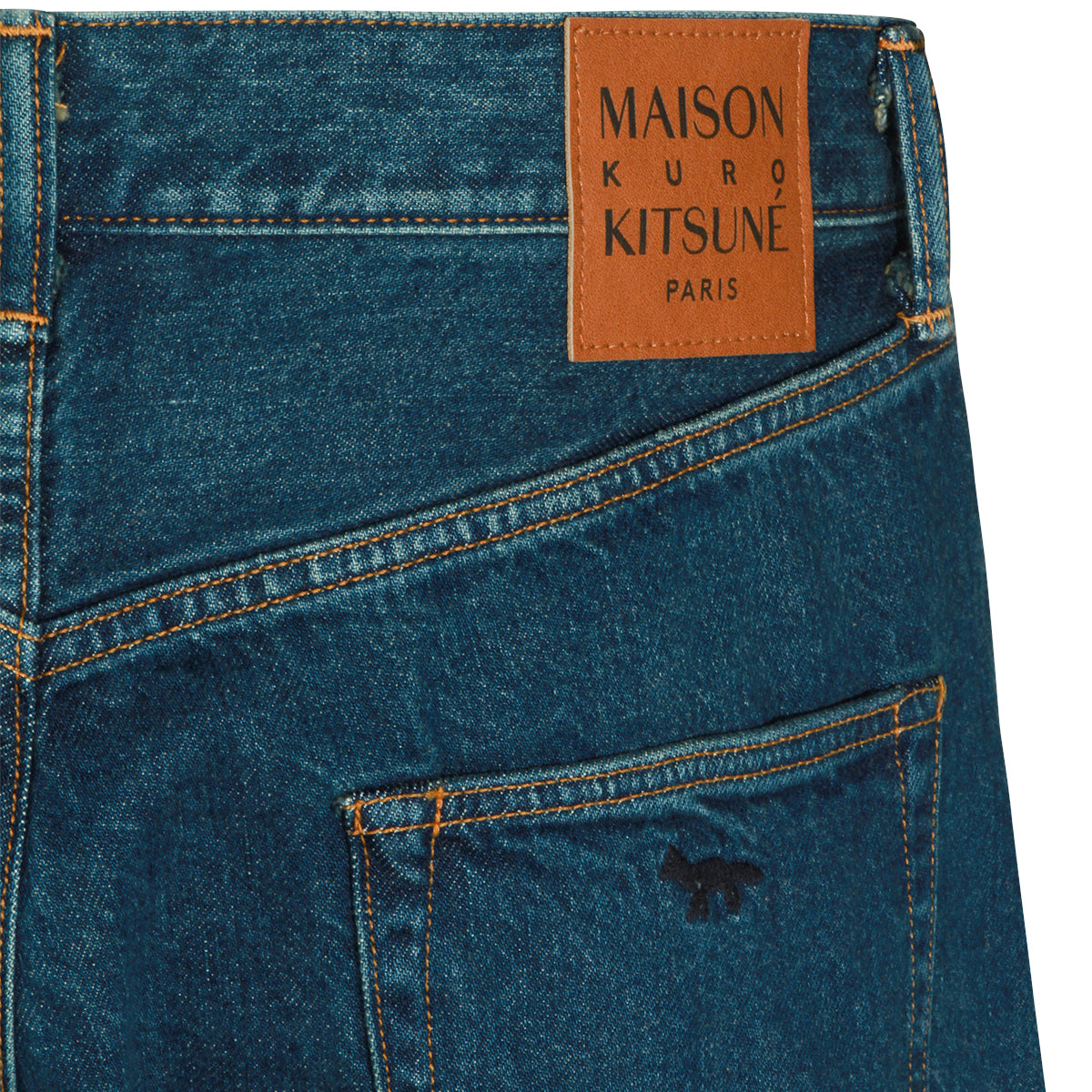 DARK BLUE COTTON DENIM JEANS