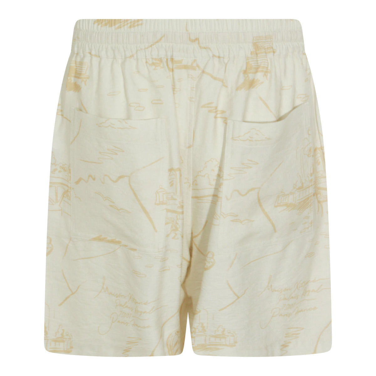 BEIGE VISCOSE SHORTS