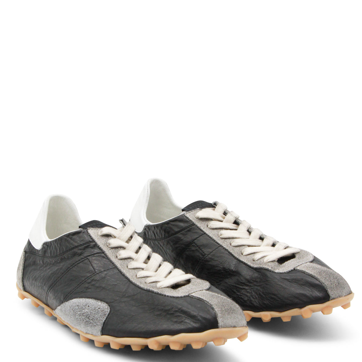 BLACK LEATHER SNEAKERS