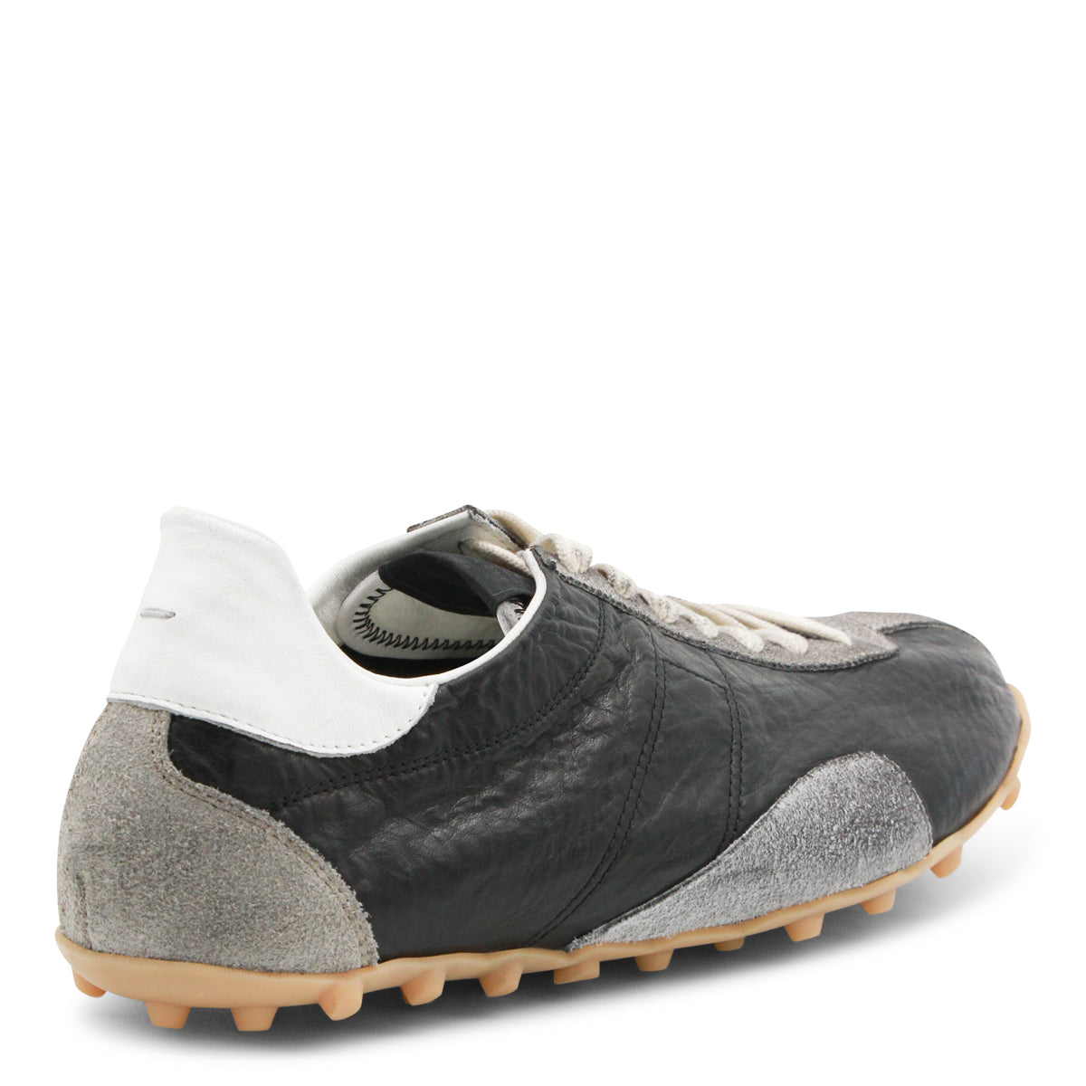 BLACK LEATHER SNEAKERS
