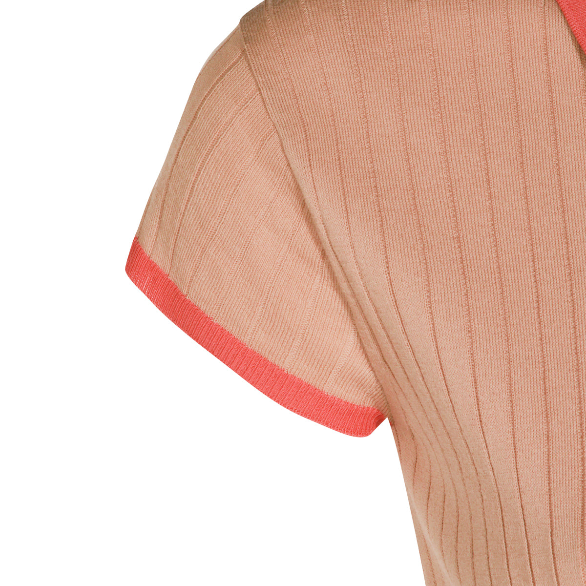 PINK AND RED COTTON POLO SHIRT