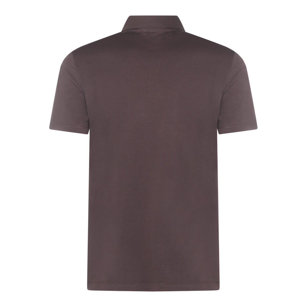 BROWN COTTON POLO SHIRT