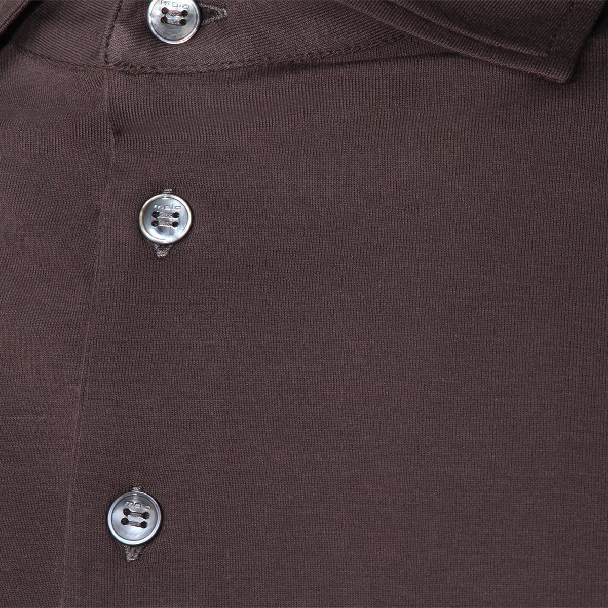 BROWN COTTON POLO SHIRT