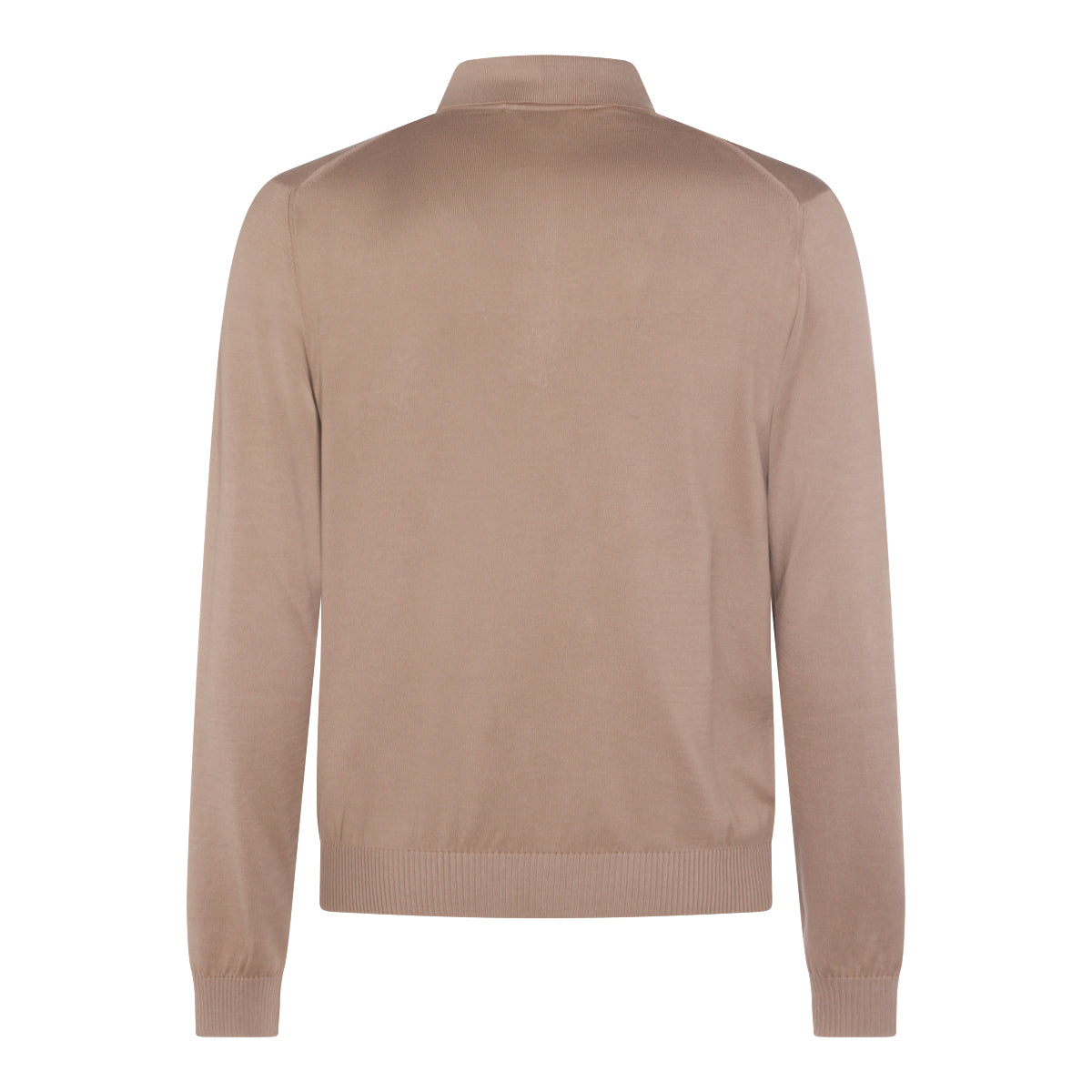 LIGHT BROWN COTTON POLO SHIRT