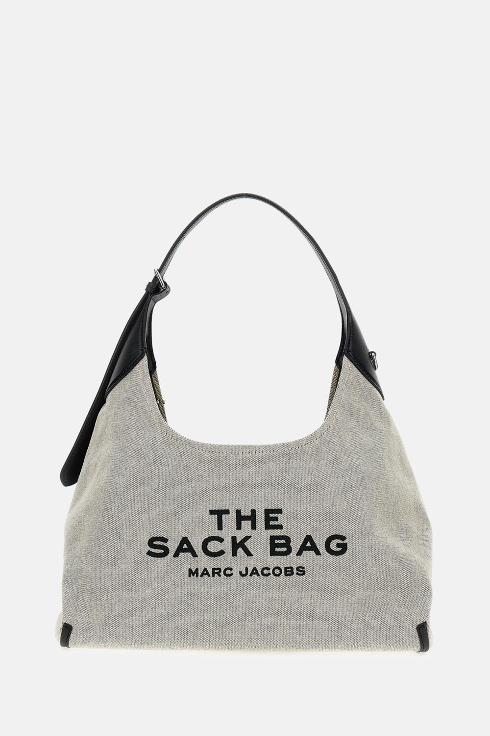 THE LEATHER-TRIM CANVAS BELTED SACK BAG