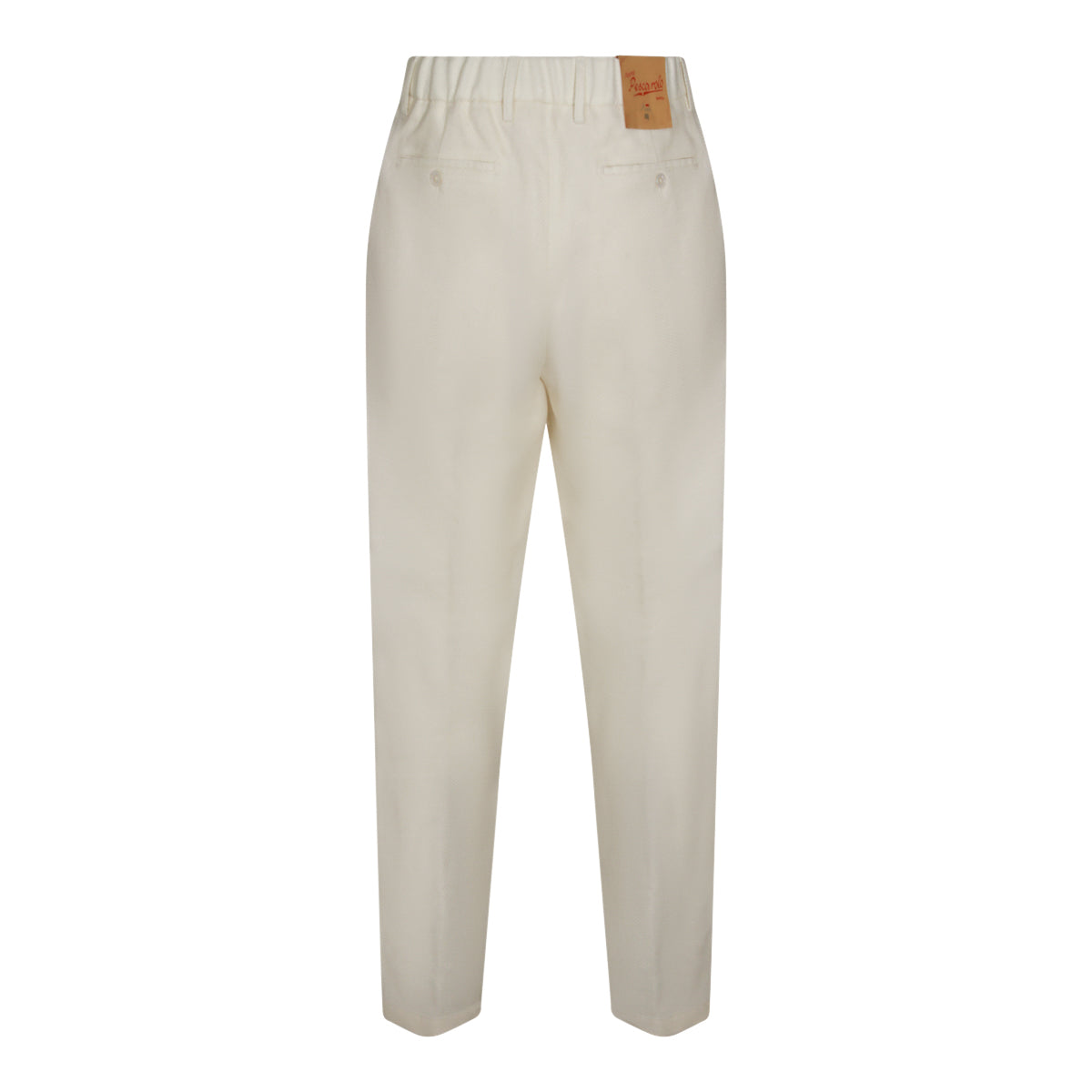 WHITE WOOL PANTS