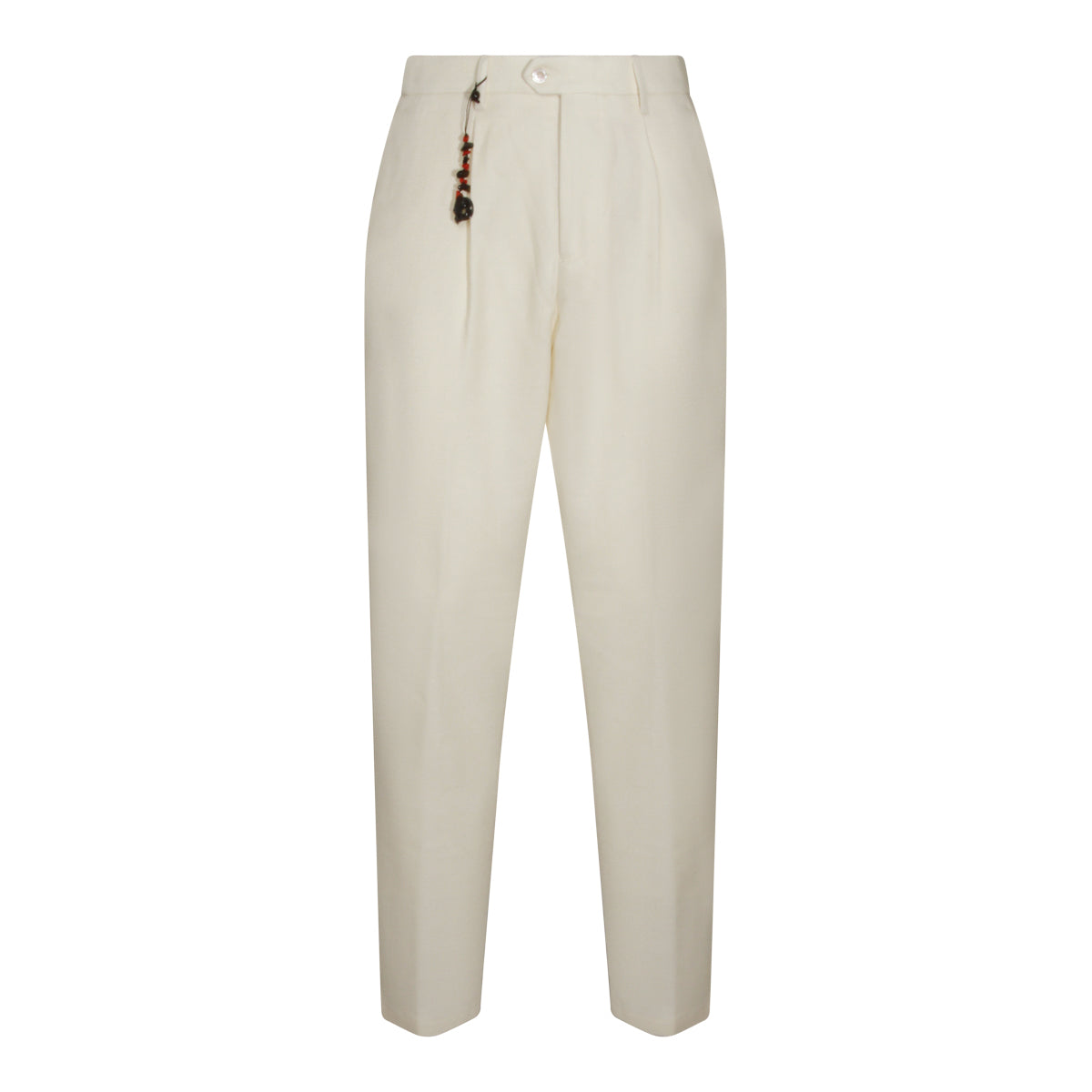 WHITE WOOL PANTS