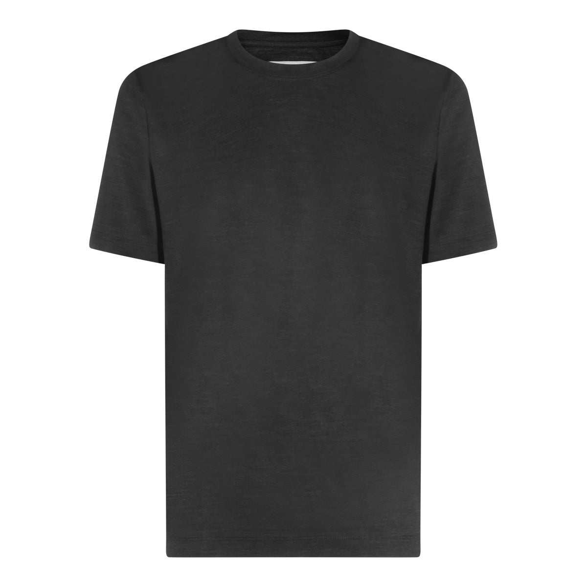 BLACK VIRGIN WOOL T-SHIRT